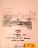 Leblond-LeBlond 21\" & 24\" Regal Lathe, 3904, Instructions & Parts Manual 1965-21\"-24\"-01